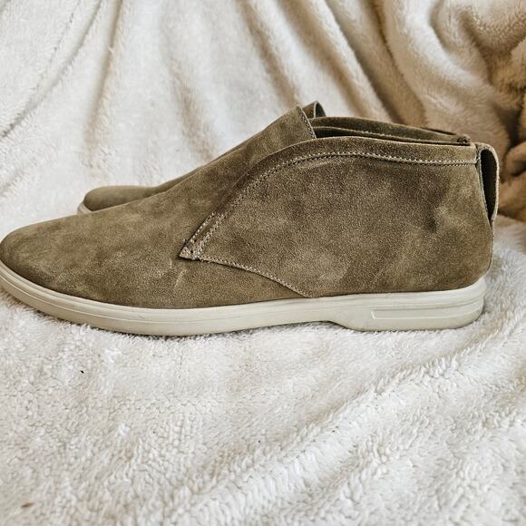 Peter Millar Men Excursionist Chukka Suede Slip‎ On Ankle Boots Size 10.5M Olive - Picture 1 of 7